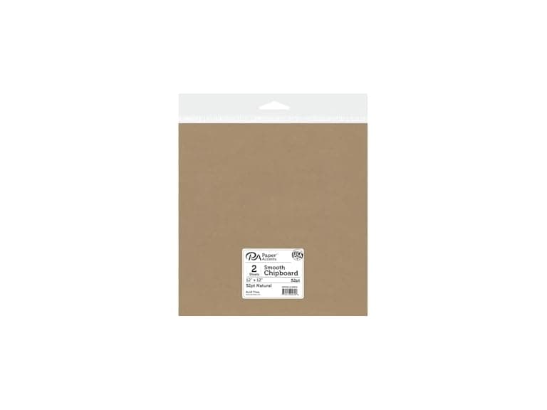 Chipboard 12x12" Heavy 52pt Natural 2-Pc - Image 1