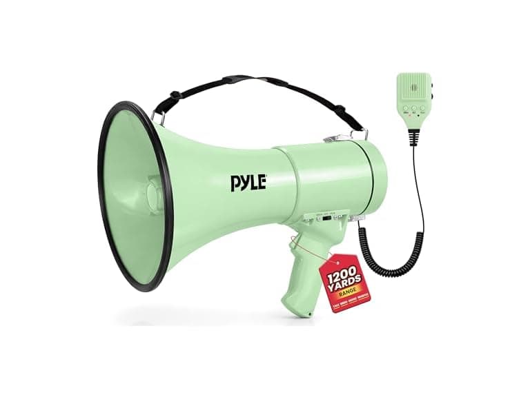 Pyle 50W Megaphone 1200 Sq Yd Range Green - Image 1