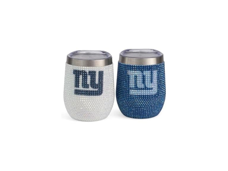 NEW YORK GIANTS (12 oz) Bling Tumblers - Image 1