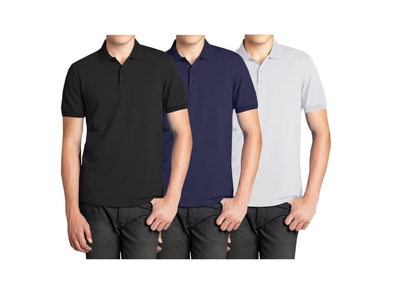 Mens 3PK S/S Pique Polo Shirts - Image 1
