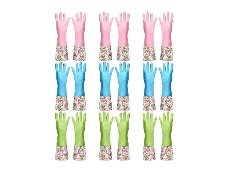 9 Pair Long Cuff Kitchen Gloves - Image 1