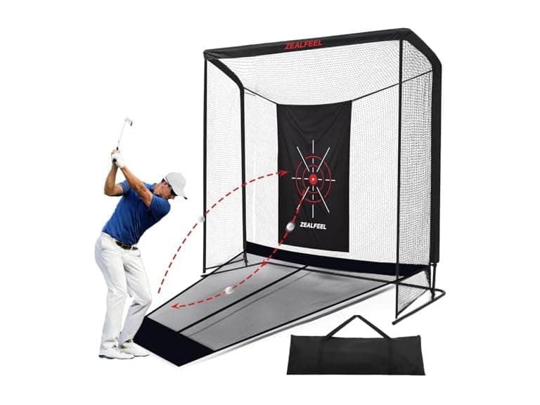 ZEALFEEL Golf Simulator Enclosure Net 8x8ft - Image 1