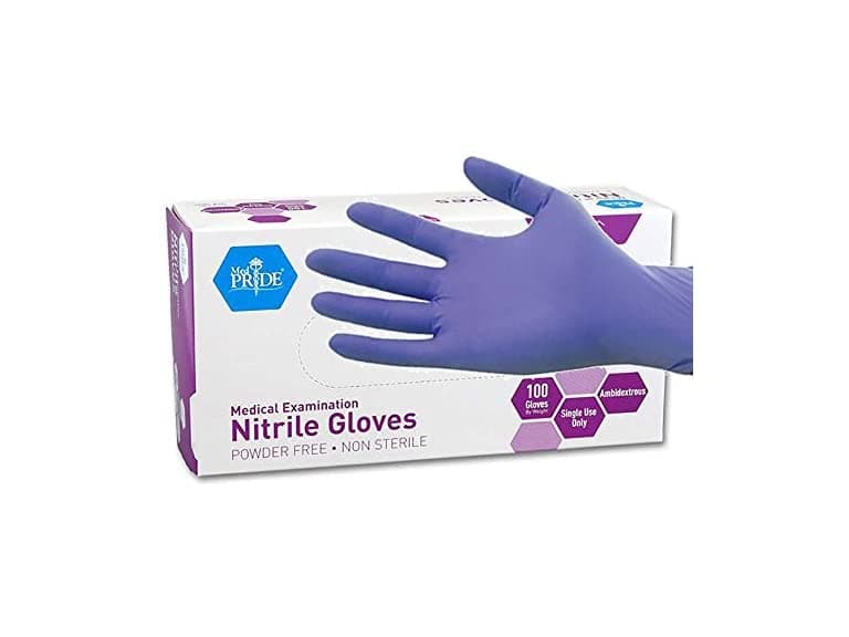 MedPride Nitrile Gloves Blue, 100ct - Image 1