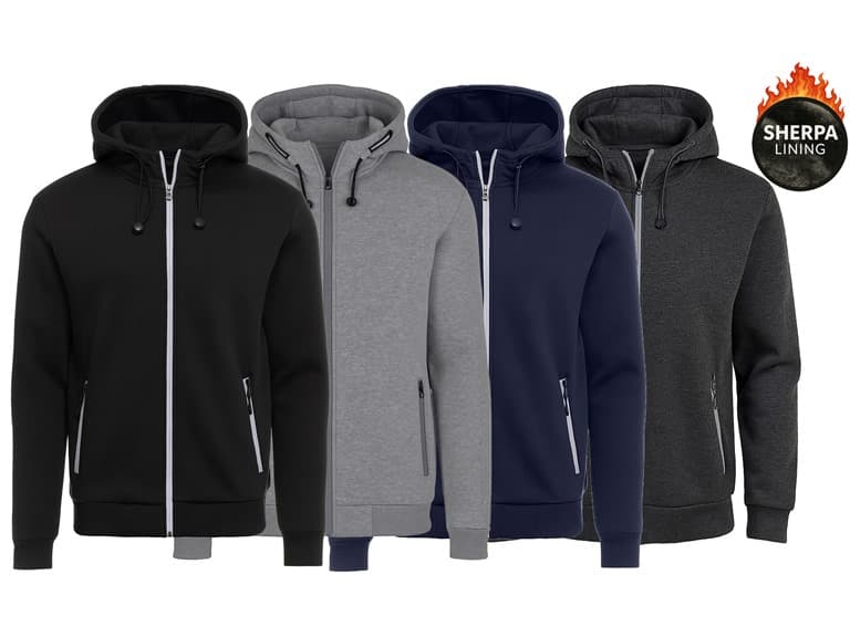 Mens Sherpa Classic Tech Zip Hoodie (S-3XL) - Image 1