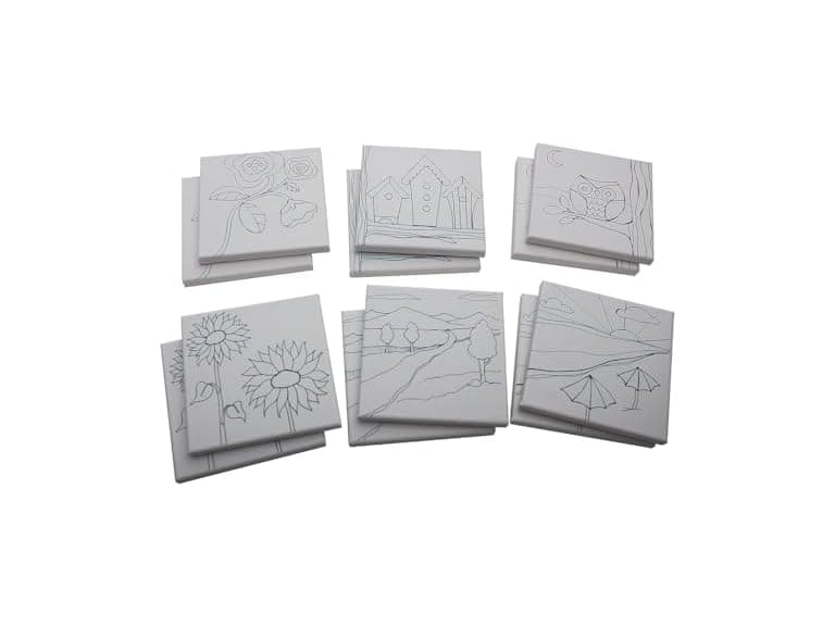 S&S Worldwide Paint-Your-Own Designer Canvas 120Pk - Image 1