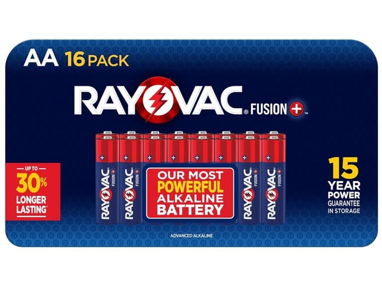 (16 PACK) Rayovac AA Fusion Premium Alkaline Batteries - Image 1