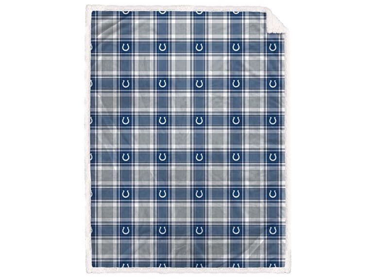 NFL Team Sherpa Plaid Blanket 60x90 - Image 1