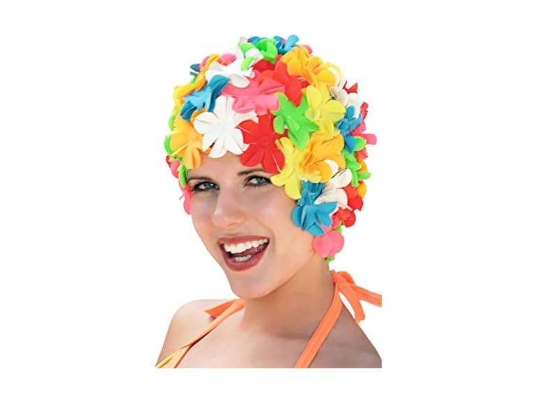 Sync Swimwear - Retro Flower Swim Cap - Image 1