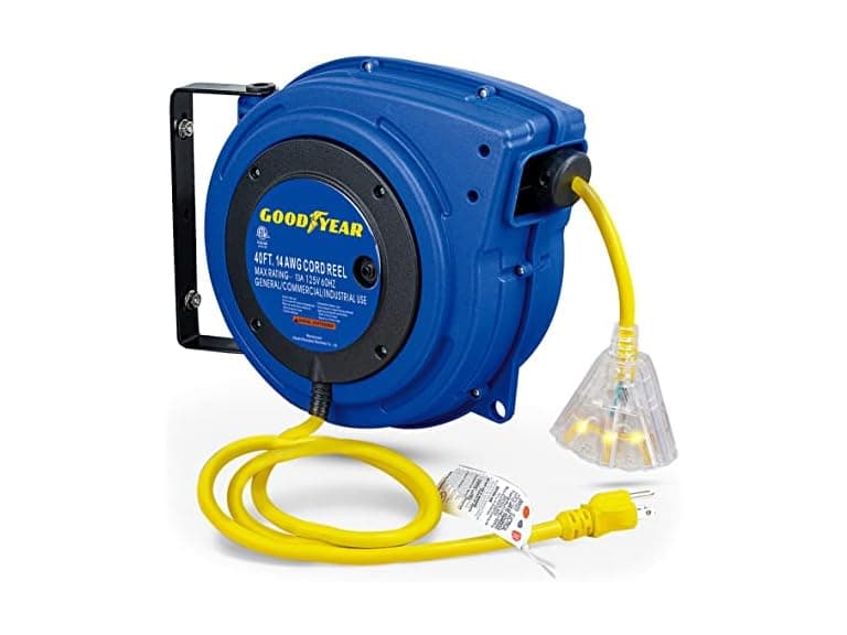 GOODYEAR Extension Cord Reel Extra Long 40 ft 14AWG - Image 1