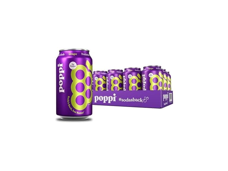 12PK Poppi Sparkling Prebiotic Soda - Grape - Image 1