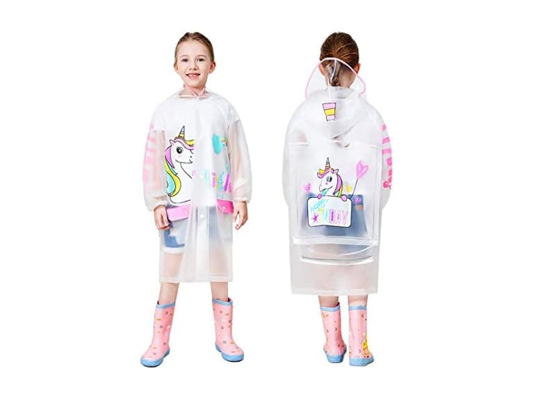 HSTiSan Boys (11-12 Years) Hooded Rain Windbreaker - Image 1