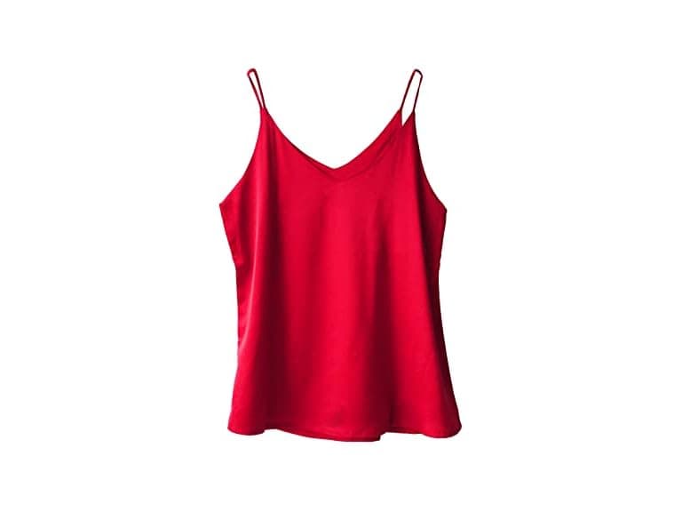 Wantschun Women (3X) Silk Satin Camisole Top Shirt - Image 1