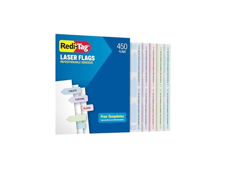 Laser Printable Flags 450pk 2"x0.56" - Image 1