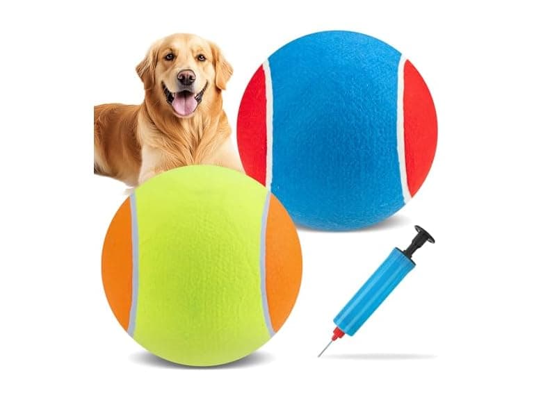 EXPAWLORER Giant Tennis Balls for Dogs- 2Pcs  - Image 1