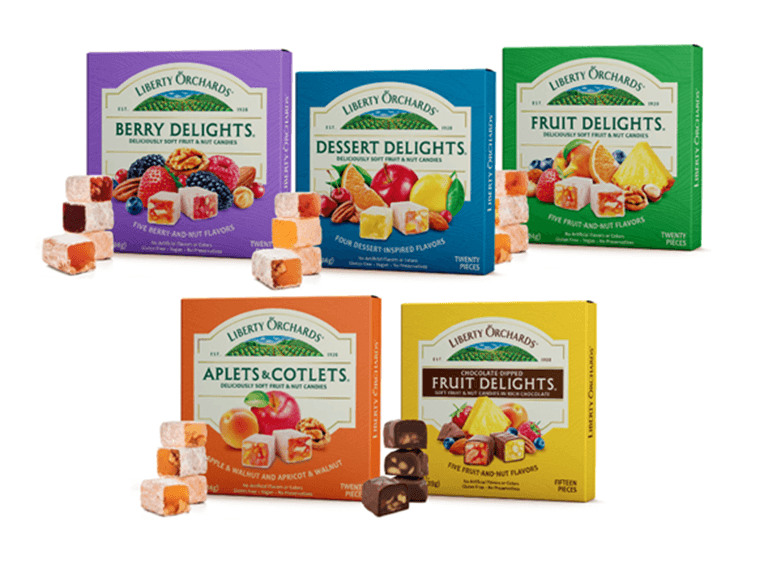 (5 Pack) Liberty Orchard Soft Fruit & Nut Candies Gift Set - Image 1
