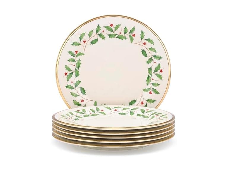 Lenox Holiday 6-Piece Dinner Plates Dinnerware Set - Image 1