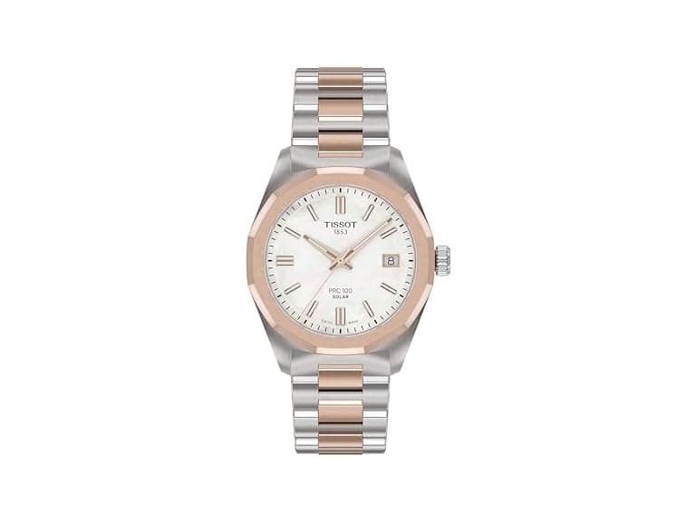 Tissot PRC 100 Solar Women 34mm Two-Tone Watch - Image 1