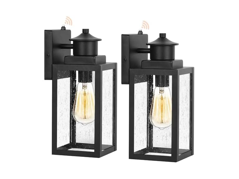 BesLowe 2-Pack Dusk to Dawn Outdoor Wall Lights - Image 1