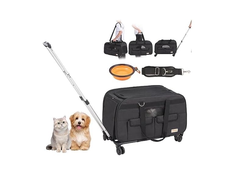 VEVOR Cat Carrier with Wheels - Image 1