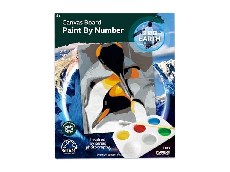 BC Earth Canvas Paint By Numbers Penguin - Image 1