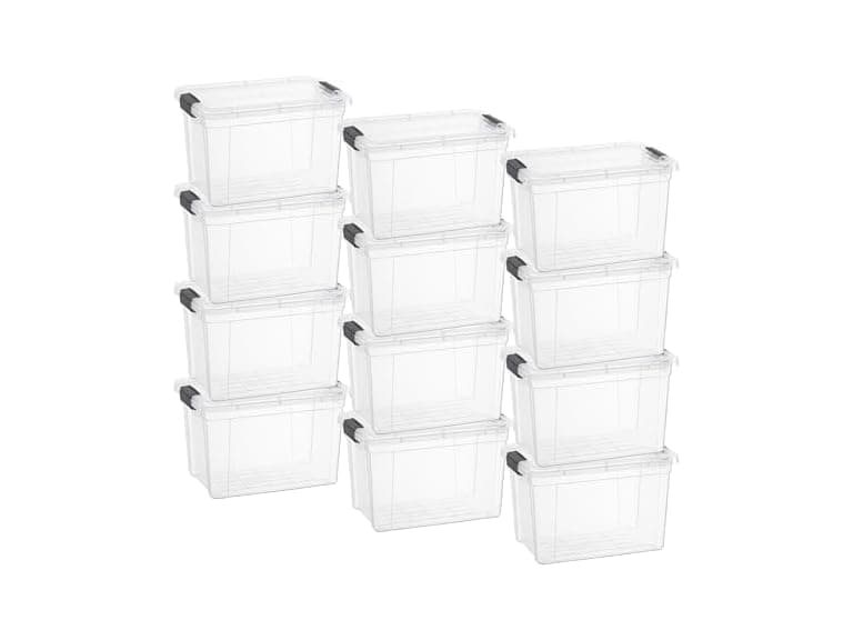 Superio Storage Bins with Lids- 12 Pack - Image 1