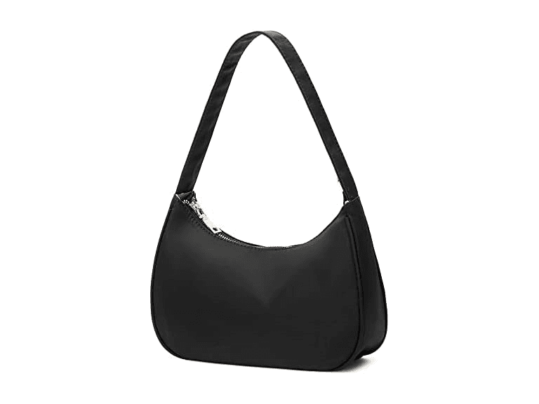 Women's Clutch Shoulder Bag (2 Pack)- Nylon Black - Image 1