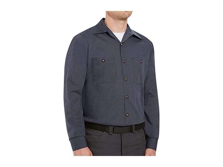 Red Kap Men LS Industrial Work Shirt - Image 1