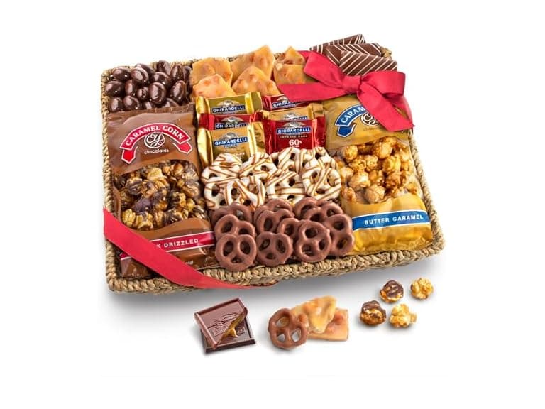 A Gift Inside Choc Caramel Crunch Basket - Image 1