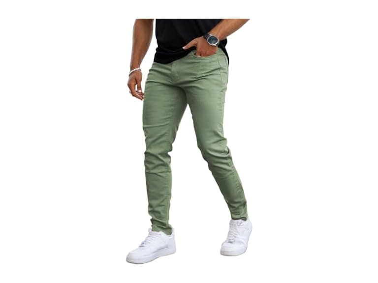 Gingtto Men Skinny Slim Stretch Fashion X Jeans - Image 1