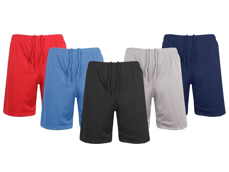 5Pk Mens Classic Mesh Shorts (S-3XL) - Image 1