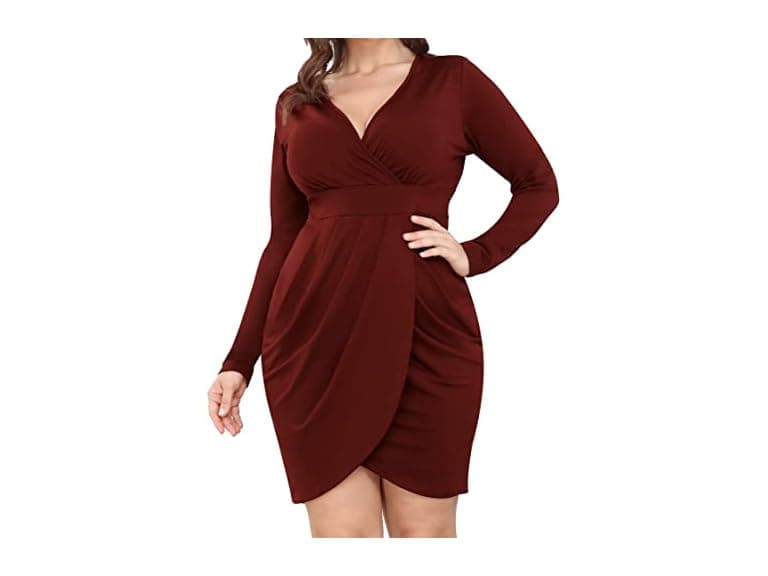 Poseshe Women (4XL) Dresses V Neck Dress V Dress - Image 1