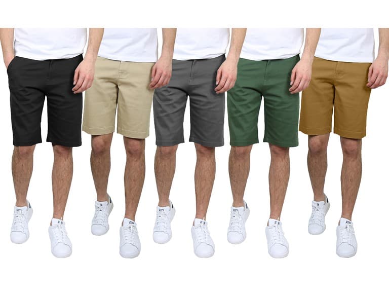 2Pk Asst Mens Stretch Chino Shorts - Image 1
