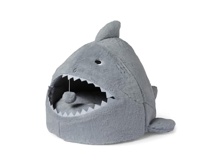 Amazon Basics Cat House Shark Shape Cat Cave Bed - Image 1