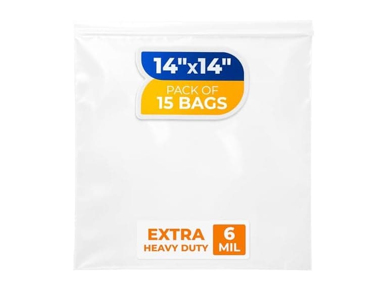 Paclord 14" x 14" Zip Seal Lock Bags, 6 Mil (Pack of 15) - Image 1