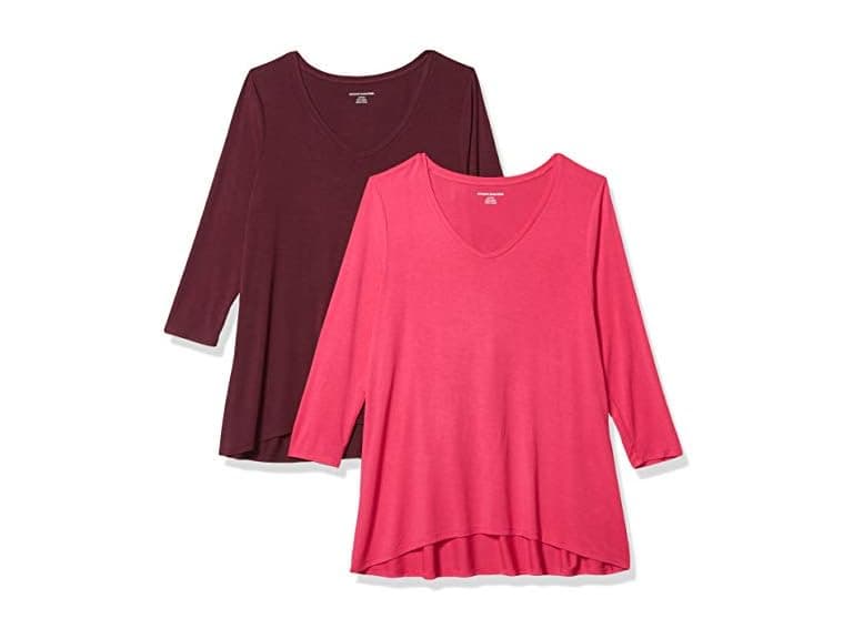 Amazon Essentials Women 2-pack 3/4 Sleeve Tee - Image 1