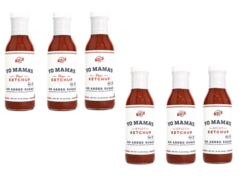 (6 Pack) Yo Mama's Ketchup, (Spicy & Classic) - Image 1