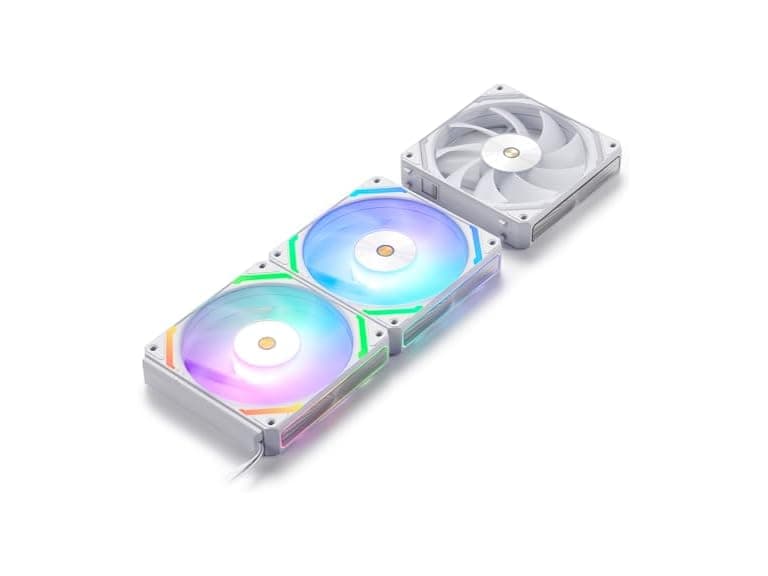 CF-121D 120mm PC Case Fan, 3 Pack, White - Image 1