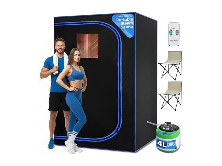 SereneLife Portable Sauna for Home, 2 Person Steam Tent - Image 1