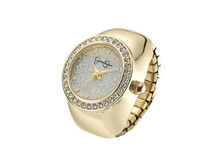 Jessica Simpson Gold Ring Watch Crystal Dial - Image 1