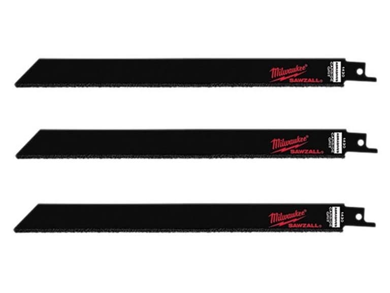 Milwaukee 9" Carbide SAWZALL Blade (3-Pack) - Image 1
