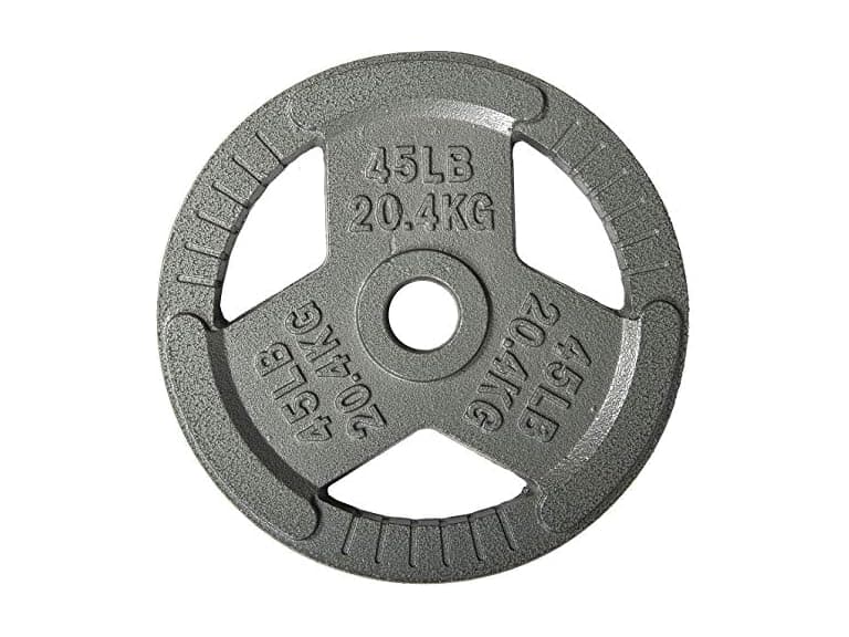 Fitvids Cast Iron Plate Weight Plate, 45lbs (Single) - Image 1