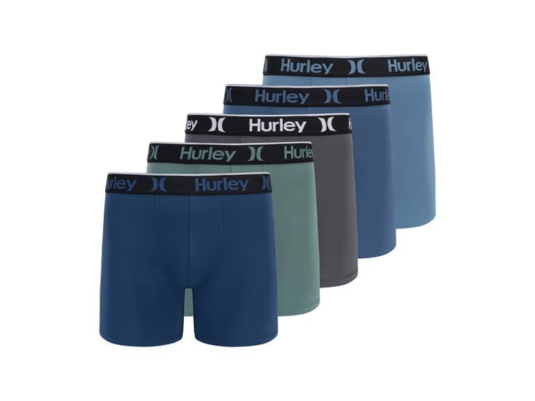 Hurley Men's 5 Pack Solid Boxer Briefs - Image 1