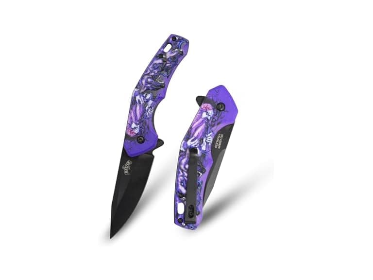 MASTER USA Folding Knife 8.22" Purple - Image 1