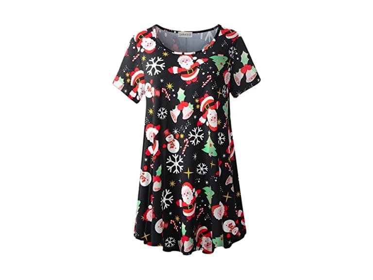 Larace Women (L) Christmas Shirts Funny Tunic Tops - Image 1