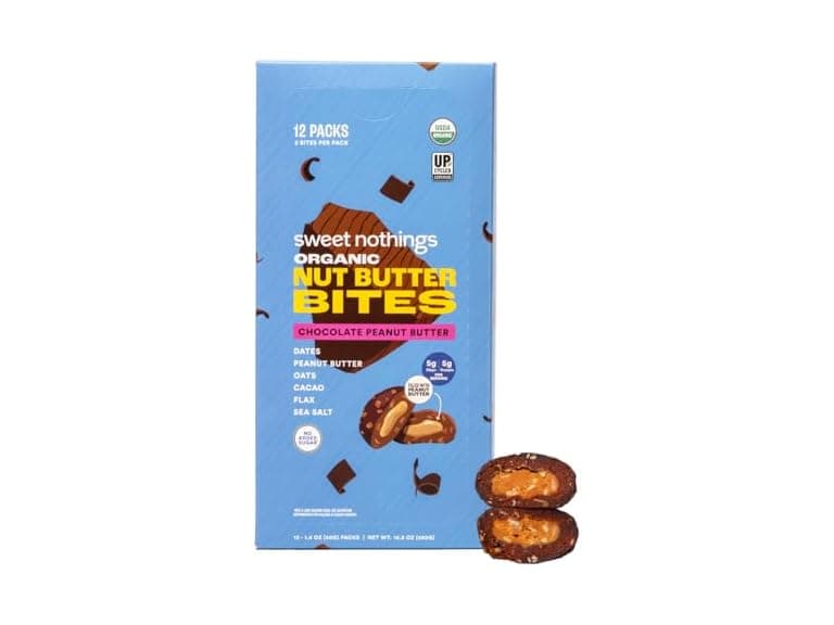 12PK Sweet Nothings, Chocolate, Organic Nut Butter Bites - Image 1