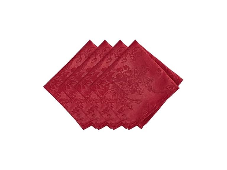 Elrene Poinsettia Cloth Napkins Set of 4 - Image 1