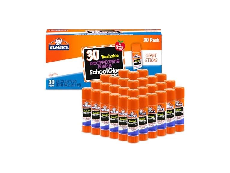Elmer's Purple Glue Sticks 22g 30ct - Image 1