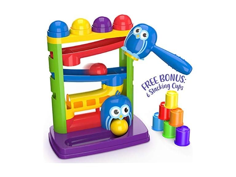 Penguin Ball Bash Toy w/ Stacking Cups - Image 1