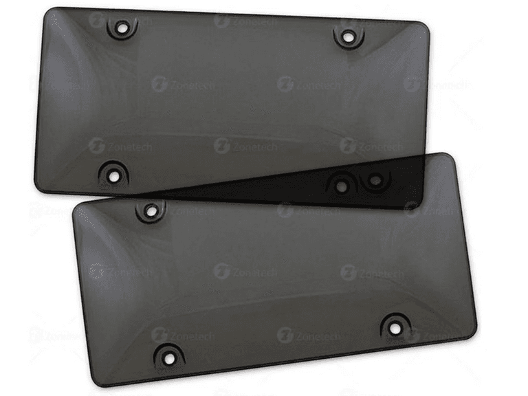 Zone Tech GA0044-UB Smoked License Plate 2 Pk - Image 1