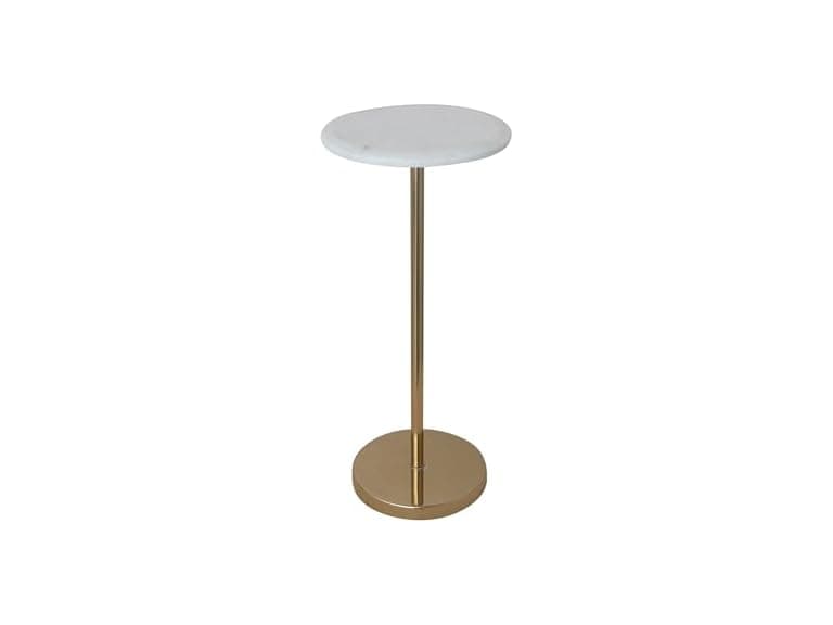 Creative Co-Op Martini Table Marble/Gold - Image 1